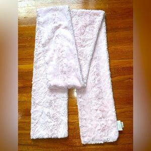 Tourance polyester light pink scarf extra long fuzzy